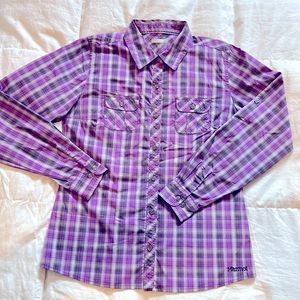 Marmot Women’s Outdoor Hiking Flannel style shirt- Size M